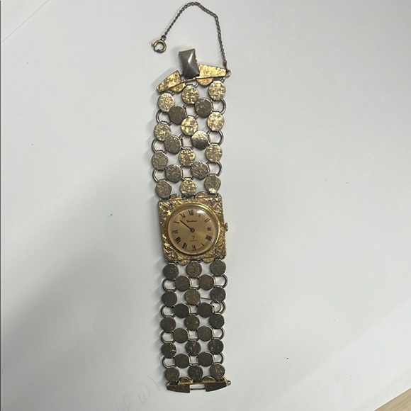 Vendome Vintage Metal Wide Bracelet Watch - Picture 2 of 8
